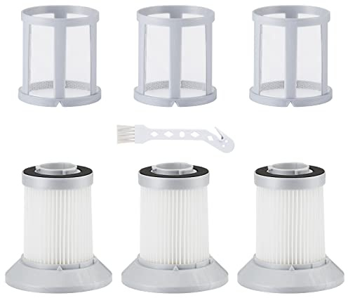 3 Pack Filters for Bissell Zing & Powerforce Bagless Canister Vacuum 2156A / 1665/16652 / 1665W, Zing Vacuum Filter Replacement with 1 Cleaning Brush