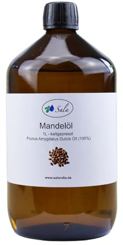 Sala Mandelöl kaltgepresst konv. Prunus Dulcis 1 L 1000 ml Glasflasche