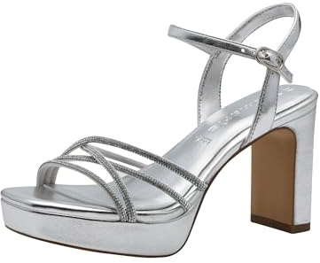 Tamaris Mujer 1-28036-42, Sandalia con talón, Plata, 41 EU