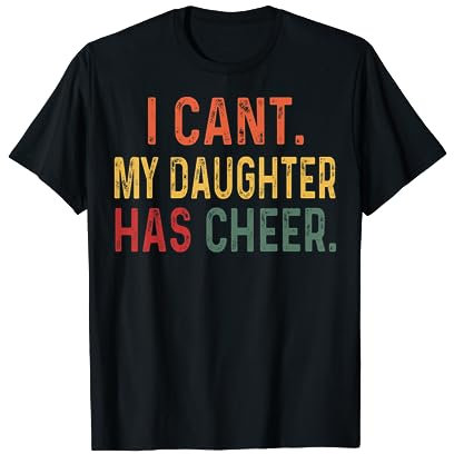 Cheer Dad Daughter Cheerleading Vatertag Cheerleader T-Shirt