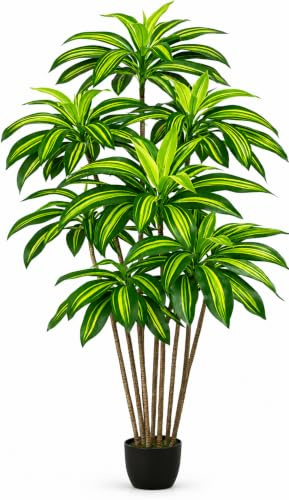 PASCH® Drachenbaum Kunstpalme groß (180 cm) | Realistische Kunstpflanzen groß | Palme künstlich | Künstliche Palme | Künstliche Pflanzen wie echt