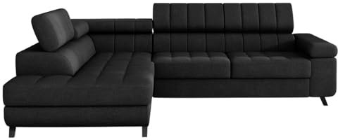 Mirjan24 Ecksofa Kaspro, Eckcouch mit Schlaffunktion und Bettkasten, Polstersofa, Couch, L-Form Sofa Wohnlandschaft, Polsterecke, Polstergarnitur, Bettsofa (Velo 637, Seite: Links)