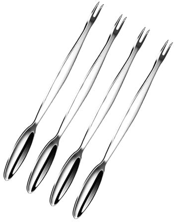 Pack of 4 Crab Crab Stainless Steel Tools for Crab Picking Serving Spoon Made of Metal Shrimp Fork Picks Crab Opener Crab Fork