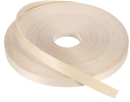 PATIKIL Cinta para bordes de haya, 1 pulgada x 250 ft Cinta de haya para acabados de madera preencolada para bordes de madera contrachapada flexible con adhesivo Hot Melt