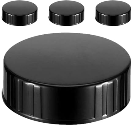 BESPORTBLE Tapones De Rosca para Botellas De 38 Mm 4 Uds Tapas De PláStico En Negro con Sellado HerméTico para Uso En Frascos Boston CosméTicos
