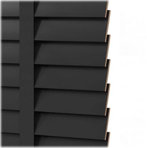 Persianas Venecianas de Madera Estores Horizontales de Madera para Cortinas de Cocina Cortinas de Parasol de 20-160cm de Ancho para Oficina/baño Persiana Venecianas de Madera Real(Negro)