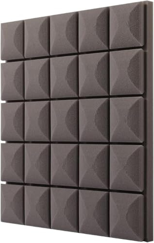 HGOuhK Acoustic Panels Acoustic Foam Tiles, Sound Proof Foam Panels 50 * 50 * 5CM Sound-Absorbing Panels Wall Door Window Sound Proofing Padding Soundproofing Foam(Grey)