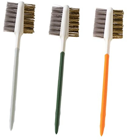 FOMIYES 3pcs Cleaning Brush Cooking Bench Brush Double-headed Design Kitchen Tool for Range Cooker and Stove Cleaning
