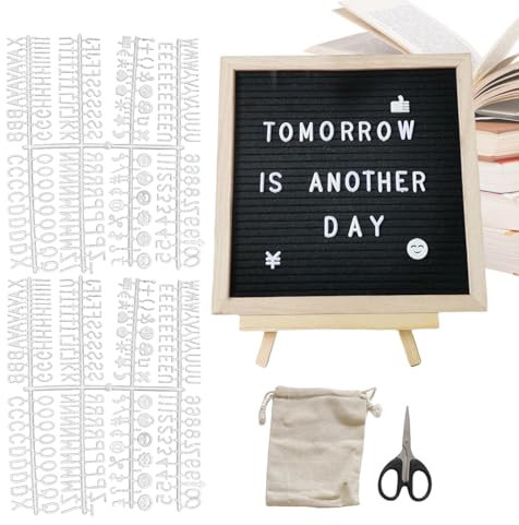 Tewzafiya Tabellone Con Lettere | Tabellone Con Cornice In Legno - Lavagna In Feltro Quadrata Per Annuncio Di Gravidanza E Matrimonio