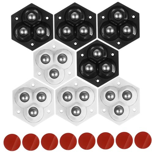 Zerodeko 8piezas Ruedas Adhesivas Miniruedas Giratorias Autoadhesivas Ruedas Para Muebles De Cocina Fácil Instalación Suitable Para Mobiliario y Electrodomésticos