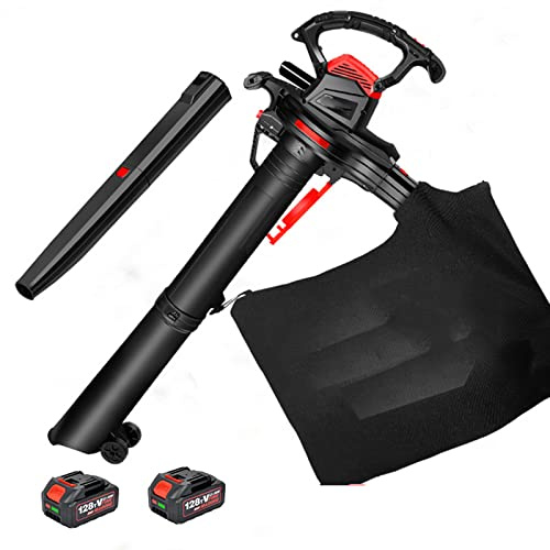RUHEN Aspirafoglie Portatile, 40 V, Elettrico al Litio, soffiante, aspiratore e soffiatore 2 in 1, spazzatrice per Foglie da Giardino e Cortile