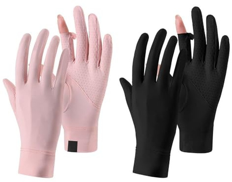 JDNFKG 2 Paar Sonnenschutzhandschuhe, rutschfeste Atmungsaktive Handschuhe, Outdoor-Reisezubehör, Outdoor-Fahrradzubehör.