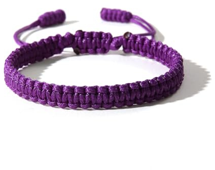 COLORFUL BLING Braided Rope String Bracelet for Women Adjustable Boho Handmade Tibetan Lucky String Bracelet Inspirational Protection Jewellery Gift for Women Men Friend Couple