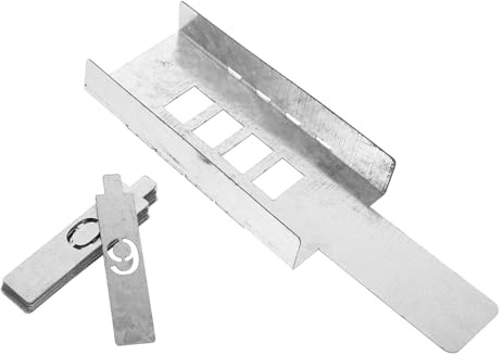 IWOWHERO Plantillas de Números Metálicas Ajustables para Pintar con Ranuras Intercambiables Resistentes y Reutilizables para Manualidades y Decoración