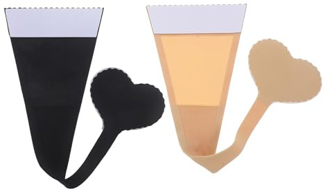 IMIKEYA Tanga Invisibile da Donna Senza Cuciture, 2 Pezzi, Cotone | Adesivo, senza Spalline, Uso per Party e Matrimoni, Heart-shaped, Intimo Invisibile