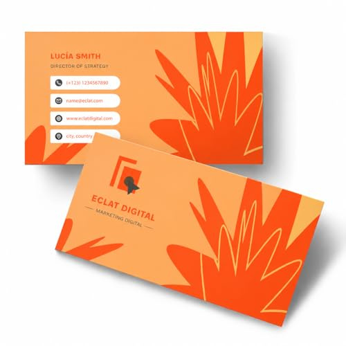 COPYKREA – Tarjetas de visita personalizadas en 85x55 mm rectangular | Acabado clásico | Papel de 300g | Personalizables con logos, textos | Pack 100 unidades
