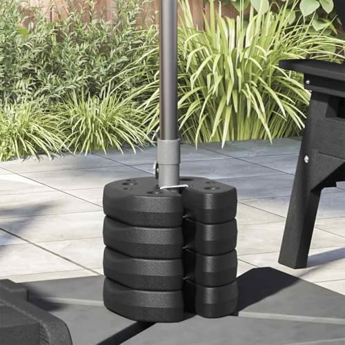 Kaloriko paviljongvikter betong svart, 4 stycken vardera 3,25 kg, 220 x 50 mm, för paviljong, stabilitet och stabilisering för festtält, trädgårdspaviljong, terrass, camping