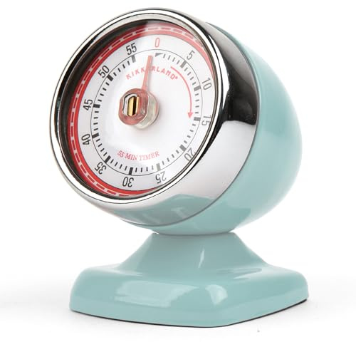 Kikkerland Vintage Streamline Küchentimer Blau