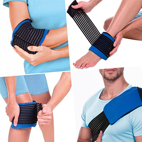 Gel Packs Direct - Multipurpose Reusable 3-in-1 Hot & Cold Ice Pack with Strap for Shoulder, Elbow, Knee, Ankle. & More. Treats Sports Injuries, Chronic Pain, Joint Stiffness, Swelling, Pain & More.