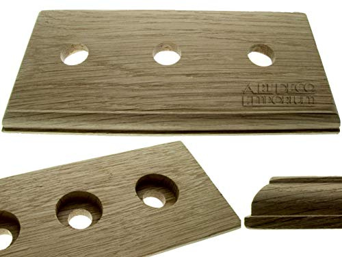 Hochwertige Eiche Massiv Natur Ogee Profil Schalter für Standard Einbaustrahler 3 Gang für 3 Schalter für Kippschalter Dolly, Vintage, Zeitraum Und Bakelit Lichtschalter