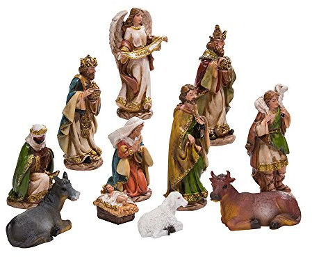 Kurt Adler 15,2 cm Crèche de Noël avec Figurines de 11
