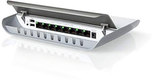 NETGEAR 8-Port Gigabit Ethernet Smart Managed Plus Switch (GS908E) - Desktop Housing with Integrated Cable Management, 2 x USB Charging Ports, and Fanless Design for Quiet Operation