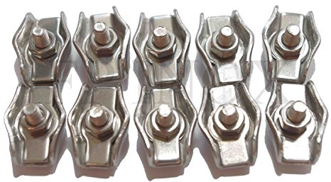 Serre Cable Plat Diamètre Fil 3 mm (Lot DE 10) INOX 316 - A4
