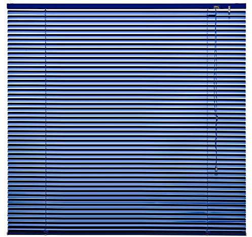 Alu Jalousie Aluminium Jalousette Klemmfix ohne Bohren Tür Fenster Rollo Lamellen Vorhang 10 Farben Breite 50 cm bis 240 cm Länge 130 cm 160 cm 220 cm Metall Klemmträger (60 x 160 cm Blau)