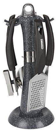 Tower Kitchen Utensil Set, Cerastone Range, Kitchen Gadget Set, Stainless Steel, Graphite, 4 Pieces, T832031