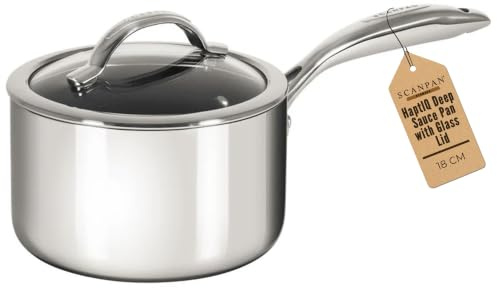 Scanpan HaptIQ Stielkasserolle aus Edelstahl und Aluminium, antihaftbeschichtet, kompatibel mit allen Herdarten und Induktionsherden, für Induktionsherde, aus Metall, ofenfest bis 260 °C