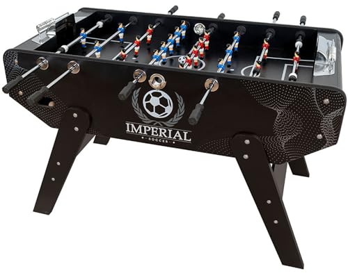 DEVESSPORT Futbolín Semi Profesional Imperial | Gran Tamaño, Acabado en Aluminio y Retorno de Bolas | Bolas Incluidas