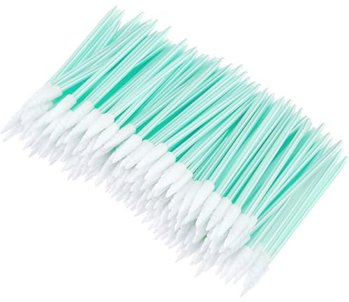 Chinco 200 Pcs Cleaning Swabs 2.56 Inch Sponge Tip Swabs Sticks for Printer Heads, Scanners, Camera Lenses, Chip Hard Disk Industries, Optical Lenses and Optical Equipment Makeup(Green)