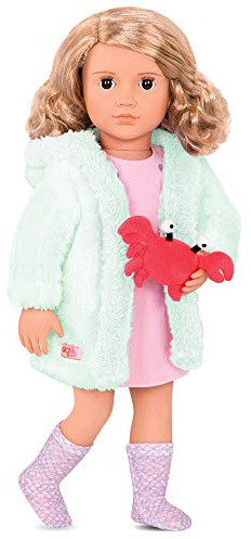 Our Generation - Puppen Outfit mit Bademantel und Kuscheltier