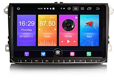 Erisin Android 11 Autoradio Mit GPS für VW Passat 9 Inch Navigation für VW Passat B6 Golf V VI Touran Skoda Seat Tiguan Jetta T5 DAB+ Unterstützt CarPlay Touchscreen Bluetooth WiFi FM Radio