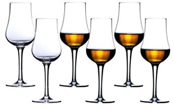 KAYLRE Wine Glasses Professional Single Malt Whisky Crystal Glass Brandy Snifter Goblet Wine Tasting Fragrance Cup Best Dad Present Wholesale Glass (Color : 6 Pcs, Size : 140ml)