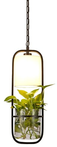 TONERC Modern Pendant Light Fixtures Plant Suspension Lights E27/E26 Base Flowerpot Lighting Decoration Potted Plant Lamps are Used in Living Room, Dining Room, Office, Bedroom and Kitchen