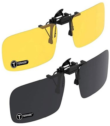 TERAISE Polarisierte Sonnenbrille Clip über Brillen Blendschutz UV400 clip on sonnenbrille für Männer Frauen Fahren