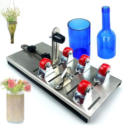 OmePS Aggiorna Tagliabottiglie di Vetro, Strumento Tagliavetro, Tagliabottiglie Kit Tagliavetro per Bottiglie, Strumento Tagliabottiglie per Bicchiere di Vino per Tagliare Bottiglie Vino