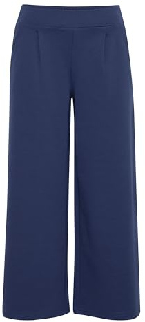 ICHI Ihkate SUS Wide Pa Pantaloni Casual da Lavoro, 193933/Medieval Blue, XL Donna