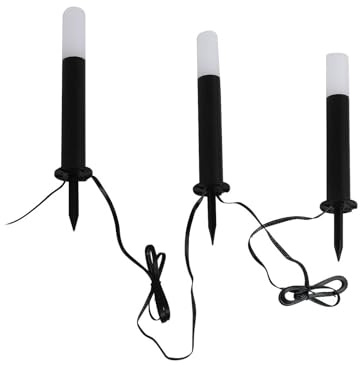 Lindby LED Smart Home Wegbeleuchtung Garten Elvor dimmbar (Modern) in Schwarz aus Edelstahl (3 flammig,)