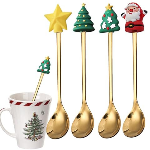 Set di cucchiaini da caffè natalizi,Set di cucchiai natalizi Set di