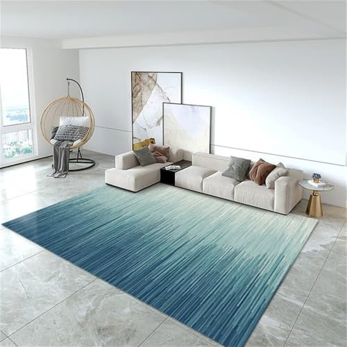 RUGMRZ Küche TeppichTeppich Wohnzimmer Groß Kinderzimmer Teppiche 50x150CM Auslegware Teppichboden GrünLeicht zu reinigender moderner gestreifter Teppich