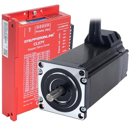 STEPPERONLINE Closed Loop Schrittmotor 1 Achse CNC KIT 3.0 Nm 5.0A Nema 23 Motor & 0-7.0A 24-50VDC Treiber CL57Y
