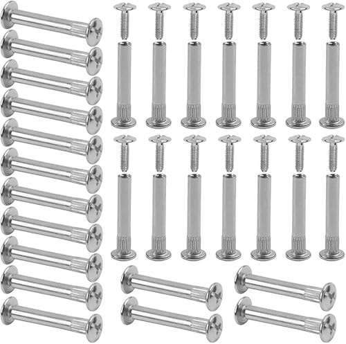 50 PCS Cupboard Joining Bolts, Furniture Connecting Screws Bolts, Cupboard Joining Bolts, Switch Box Repair, Metal Connecting Screws Bolts, Kitchen Cabinet Carcase Connectors for Connecting Furniture