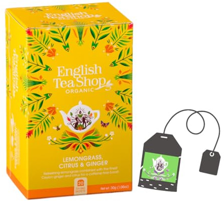 English Tea Shop | Infuso Bio Citronella, Zenzero Arancia | Tisana Spezie Agrume in Confezione Eco Box - 1 x 20 Filtri