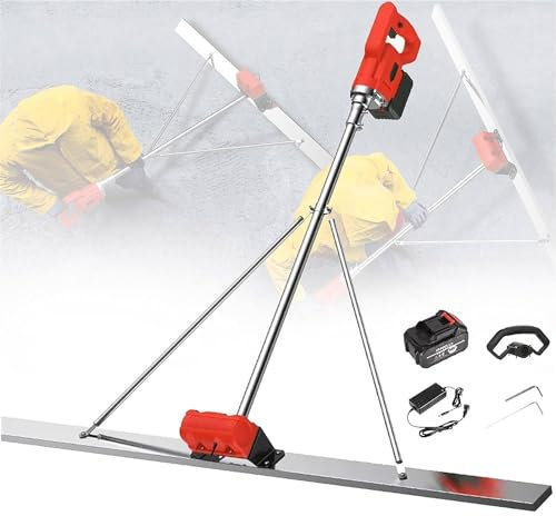 Vibratore per calcestruzzo Kit vibrante per massetto in calcestruzzo Kit vibrante per massetto in calcestruzzo, 150 cm di finitura del cemento elettrica senza fili, utensile vibrante per mas