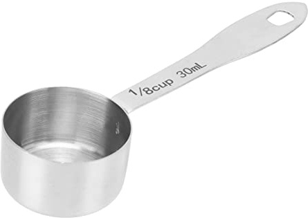 Cucharada de chafas, cucharada de acero inoxidable con cuchara de manejo largo, cucharas de medidas para café molido, té suelto y polvo de 30 ml