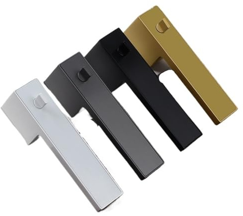 Serrure magnétique à ventouse for porte d'intérieur, poignée en bois gris, 1 pièce(White- With a key)
