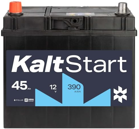 KaltStart Autobatterie 12V 45Ah 390A/EN ASIA Pluspol Links | ersetzt 41Ah 43Ah 44Ah 46Ah
