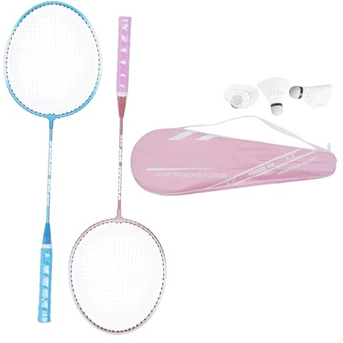 1 paire de volants de raquette de sport légère double raquette de badminton d'intérieur et d'extérieur accessoires de sport durables pour enfants joueurs sport intérieur extérieur